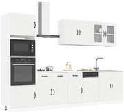 7 darabos konyhaszekrény szett Kalmar&quot; Fehér színű műfa&quot;