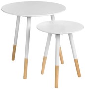 Kerek tárolóasztal szett 2 db-os ø 48 cm Viborg – Premier Housewares