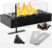 Asztali Bioetanol Biokandalló 35 x 18cm szabadonálló kandalló fekete