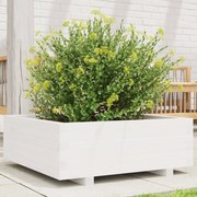fehér tömör fenyő virágláda 70x70x26,5 cm