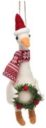 Textil kézzel készített karácsonyfadísz 14 cm Goose – Sass &amp; Belle