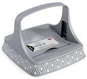 STEFANPLAST Lapos szalvétatartó Tosca fehér/szürke