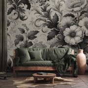 Fotótapéta - Fekete-fehér virágok (147x102 cm)