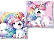 Unikornis Clouds párna, díszpárna 38x38 cm