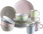 Mäser 16 darabos MAILA étkészlet – világoskék mix