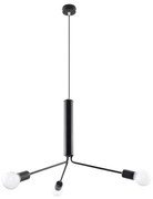 Csillár zsinóron DUOMO 3D 3xE27/60W/230V fekete