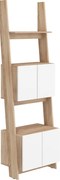 Regál szekrénnyel 60 cm 2 Raul (világos sonoma tölgy + fehér fényes). 780579