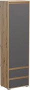 Torino gardróbszekrény kézműves tölgy/szürke