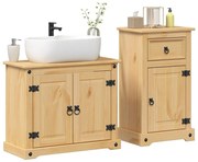 2 darabos fürdőszoba bútor szett Corona&quot; tömörfa fenyőfa&quot;