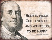 Fém tábla Ben Franklin - Beer