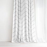 Goldea pamut függöny - cikkcakk fehéren 140x150 cm