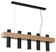 Csillár zsinóron WEST 5xGU10/25W/230V fekete