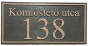 Házszámtábla &#039;&#039;egyszerű&quot; 400x200mm