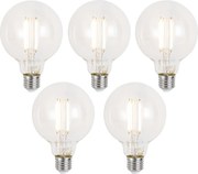 5 darabos intelligens E27 dimmelhető LED izzókészlet G95 átlátszó 7W 806 lm 2700-6500K Zigbee