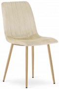 Krémszínű étkezőszék LAVA bársony