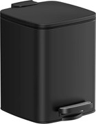 Fürdőszobai szemetes, 6 literes kis szemetes, fekete