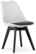 Fehér-fekete BALI MARK szék fekete lábakkal