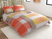 Mikroszatén ágyneműhuzat MIRVOLLI, fehér-piros Ágyneműhuzat mérete: 70 x 90 cm | 140 x 200 cm