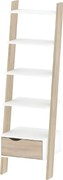 könyvespolc fiókkal, tölgy sonoma/fehér, OSLO 75385
