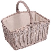 Fonott kosár fához fogantyúval 43x46 cm