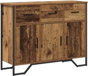 vidaXL Széf fiókkal Öreg fa 97 x 32,5 x 74,5 cm