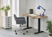 B-54 állítható magasságú íróasztal kézműves tölgy/fekete