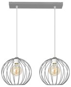 Csillár zsinóron MERCURE 2xE27/15W/230V szürke