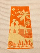 Strandtörülköző narancssárga 75x160 cm