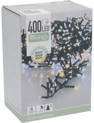 Kültéri fényfüzér Microcluster, 8 m, 400 L ED,meleg fehér + fehér, időzítő, IP44, 8 m