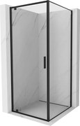 Mexen Exo-BR 90 x 90 cm-es nyitható zuhanykabin, átlátszó, fekete - 8181-090-090-70-00