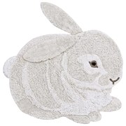 Világosszürke mosható kézi szövésű pamut gyerek szőnyeg 130x135 cm Bunny – Lorena Canals