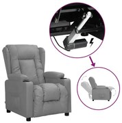 szürke műbőr felállást segítő fotel