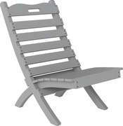 Outsunny Fa Kerti Szék Kültéri Szék Rácsos Kialakítással és Dőlt Háttámlával, 120 kg Teherbírás, Erkélyhez, Teraszra, 78x48x76 cm, Szürke | Aosom