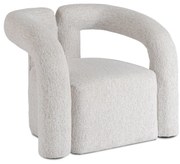 Designer Fotel Szürke Bouclé Kárpittal. BRAZIL