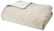 Krémszínű sherpa steppelt ágytakaró 220x230 cm Cosy Nori – Catherine Lansfield