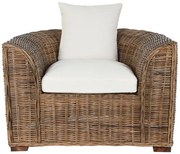 Rattan fotel karosszék pármákkal 100x78x68 cm