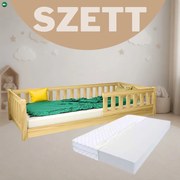 Lulu gyerekágy 80x160 natúr + habmatrac
