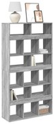 szürke sonoma színű szerelt fa könyvespolc 100 x 33 x 187,5 cm