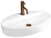 Rea Nastazja, pultra szerelhető mosdó 610x375x105 mm, fényes fehér, REA-U6359