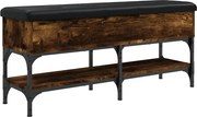 vidaXL füstös tölgy színű szerelt fa cipőpad 102 x 32 x 45 cm