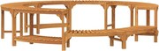 vidaXL Jakuzzi Környezet Barna Ø255 x 55,5 cm Tömör Akácfa
