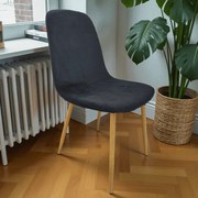 Székhuzat JYSK JONSTRUP étkezőszékre (elasztikus, mosható, FEKETE)