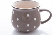 Kerámia pöttyös bögre 230 ml Szürke Ajándék