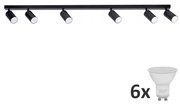 LED Spotlámpa ANGIE 6xGU10/6W/230V fekete
