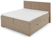 Bézs ágyneműtartós boxspring ágy 160x200 cm Tambo – Meise Möbel