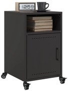 2 db fekete acél éjjeliszekrény 36x39x59 cm