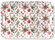 Karácsonyi műanyag nagy konyhai tálca 33x47 cm Christmas Elements