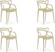 4 db KATO műanyag szék szett, bézs