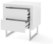 Cooper magasfényű fehér éjjeliszekrény