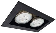 Brosline 3034 - Beépíthető álmennyezeti lámpa CAGE 2xGU10/10W/230V fekete